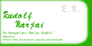 rudolf marjai business card